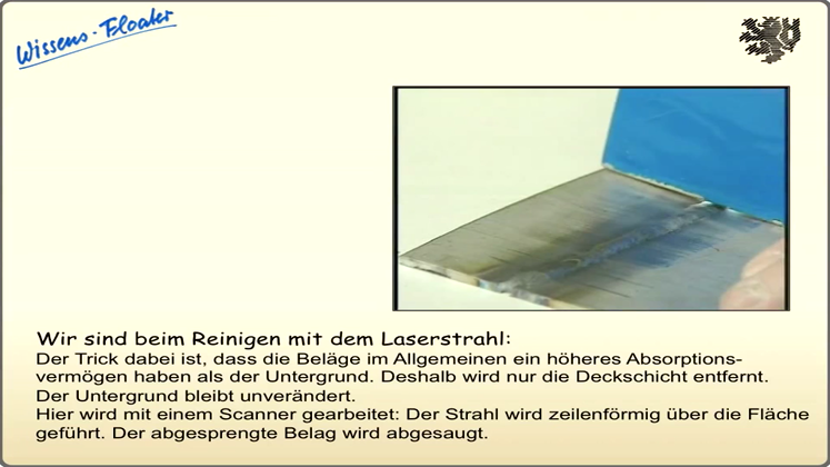 Still large wissensfloater   reinigen mit dem laserstrahl